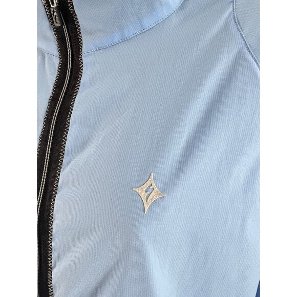 Specialized Cycling Jacket XL Baby Blue Full Zip Sleeves Vest Windbreaker Womens - Picture 4 of 12